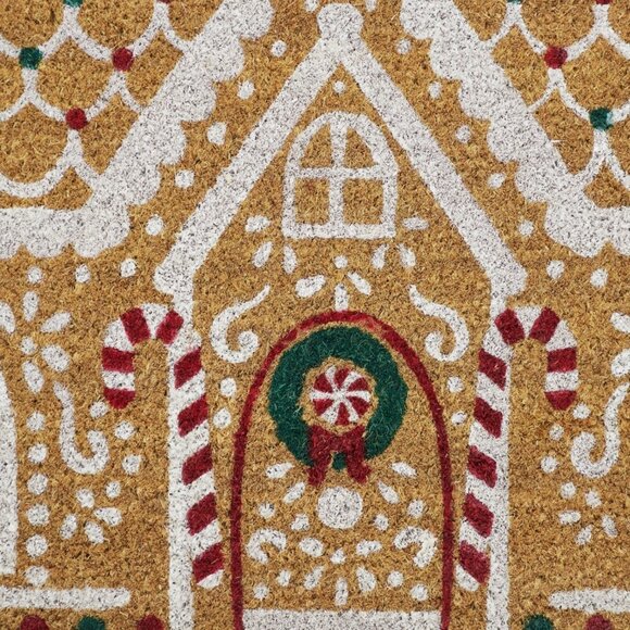 My Texas House Multi Gingerbread Candy Cane Outdoor Coir Doormat, 18x30 Walmart - Picture 2 of 7